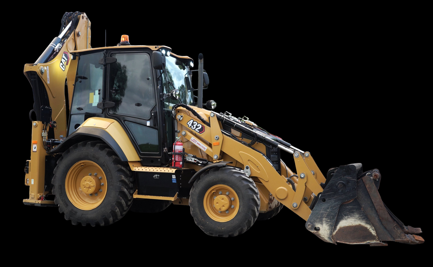 CAT 432 Next Gen Backhoe — full machine diagram